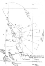 Japanese track chart during Battle of Eastern Solomons, 23-25 Aug 1942; Annex B of Toyama