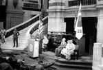 Ceremony marking the return of Seoul to Republic of Korea control, General Government Building, Seoul, Korea, 29 Sep 1950, photo 1 of 3