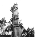 Rail-mounted V-2 rocket, Peenemünde, Germany, 1940s, photo 1 of 4
