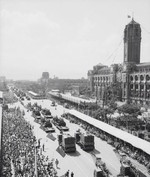 National Day parade before Presidential Office Building, Taipei, Taiwan, Republic of China, 10 Oct 1961, photo 1 of 4
