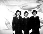 US Navy WAVE Hospital Apprentices 2nd class R. Isaacs, K. Horton, and I. Patterson were the first African-Americans at the Hospital Corps School, Bethesda, Maryland, US, 2 Mar 1945