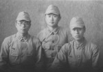 Portrait of three Japanese Army corporals, circa 1930s