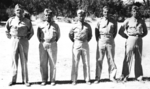 Lieutenant Colonel Velasquez and his headquarters staff officers of 1st Battalion of US Army 1st Filipino Infantry Regiment, date unknown