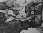Interior of a Japanese prisoner of war camp for American captives, Taiwan, 5 Sep 1945