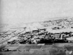 Ujitsu sugar plant under attack by US Navy PV-1 aircraft, Ujitsu (now Wuri), Taiwan, 14 May 1945