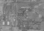 Aerial view of Ujitsu sugar plant, Ujitsu (now Wuri), Taiwan, Jan 1945