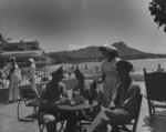 US Marines and sailors at the Royal Hawaiian Hotel, Waikiki Beach, Honolulu, US Territory of Hawaii, 1942