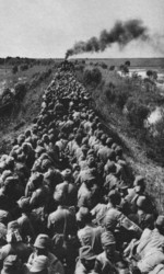 Japanese troop train in China, late 1937 to early 1938