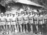 Officers of the Chinese Navy in the lower Yangtze River region, China, circa late 1937