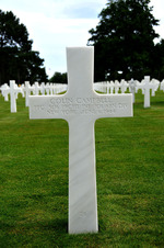 Grave of Colin Campbell at the Cimetière américain de Normandie, Colleville-sur-Mer, France, 20 Jul 2010