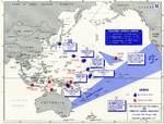 Map noting American carrier operations, 7 Dec 1941-18 Apr 1942