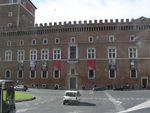Palazzo Venezia, used as the Fascist Party Headquarters until 1943, Rome, Italy, Oct 2009; note the balcony from which Mussolini delivered many famous speeches
