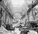 Scene of destruction in the Linden Passage, the famous Berlin, Germany shopping area on the Unter den Linden, 3 Jul 1945