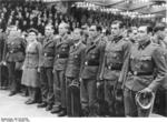 German troops being honored at the Sportpalast for taking part in the rescue of Mussolini, Berlin, Germany, 3 Oct 1943