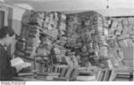 Book storage room of the German occupation administration office in Riga, Latvia, Nov 1943