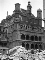 Damaged Town Hall of Poznań, Poland, mid-1945