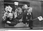 Children being evacuated by train out of Berlin, Germany, 1939-1945
