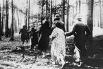German soldiers escorting captured Polish women, circa 1941
