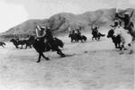 Nationalist Chinese cavalry troops on Mongolian horses, possibly in Inner Mongolia region of China, late 1930s