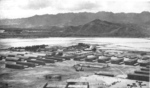 Barracks and recreation field at Kaneohe Naval Air Station, Oahu, US Territory of Hawaii, date unknown