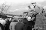 Villagers sending off conscripts, Nikolayev, Russia, 13 Sep 1941