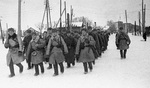 Soviet troops marching, Tver, Russia, 26 Dec 1941