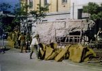 Japanese troops removing concrete fortifications in Shanghai, China, late 1945, photo 2 of 2