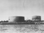 Mitsubishi oil storage tanks, Takao (now Kaohsiung), Taiwan, 1945