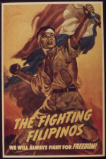 Anti-Japanese poster depicting Filipino resistance, 1940s