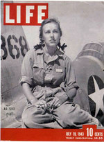 WASP trainee pilot Shirley Slade on the cover of the 19 Jul 1943 issue of Life Magazine