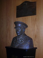 Bust of Bernadotte at the United Nations headquarters building, New York, New York, United States, 13 Dec 2008