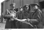 German Generals Blaskowitz and Weichs studying a map in Warsaw, Poland, Sep-Oct 1939, photo 1 of 3