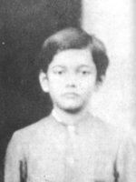 Subhash Chandra Bose as a child, 1906; this photo was cropped from a portrait containing other members of his family