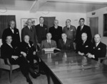 US and British leaders aboard US President Harry Truman