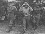 General Dwight Eisenhower, Lieutenant General Omar Bradley, Major General Edward Brooks, and Colonel Charles Palmer in France, 1944