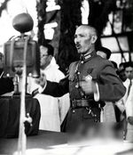 Chiang Kaishek speaking to troops, circa 1930s