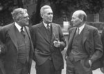 Ben Chifley, Herbert Evatt, and Clement Attlee at the Dominion and British Leaders Conference, London, England, United Kingdom, 1946