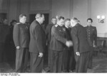 Vasily Chuikov, Otto Grotewohl, Max Fechner at the founding of East Germany, Berlin, 7 Oct 1949