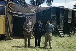 Alan Brooke, Winston Churchill, and Bernard Montgomery at Montgomery