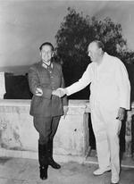 Josip Tito and Winston Churchill in Yugoslavia, circa early 1940s