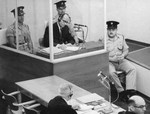 Eichmann on trial in Israel, 29 May 1961; note he was given a bullet-proof booth during the trial process