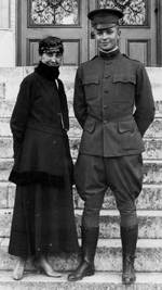 Young Eisenhower with his wife Mamie, San Antonio, TX, 1916