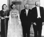 Nina Kukharchuk, Mamie Eisenhower, Nikita Khrushchev, and Dwight Eisenhower, 1959