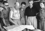 General Gordon Bennett of Australian 8th Division outlining current situations in Malaya to journalists, circa Jan 1942