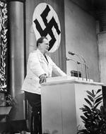 Hermann Göring speaking to the Reichstag in Berlin, Germany, circa 1932-1933
