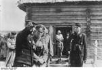 German Army Colonel General Heinz Guderian visiting a forward headquarters of an armor regiment, Russia, Aug 1941