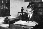 Emperor Showa reading, circa 1950