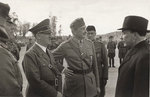 Wilhelm Keitel, Adolf Hitler, Carl Gustaf Emil Mannerheim, and Risto Ryti at Immola Airfield, Imatra, Finland, 4 Jun 1942