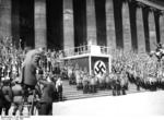Nazi Party gathering outside the museum at Lustgarten, Berlin, Germany, 1 May 1936, photo 4 of 7
