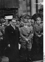 Seyß-Inquart, Hitler, Himmler, and Heydrich in Vienna, Austria, 1938